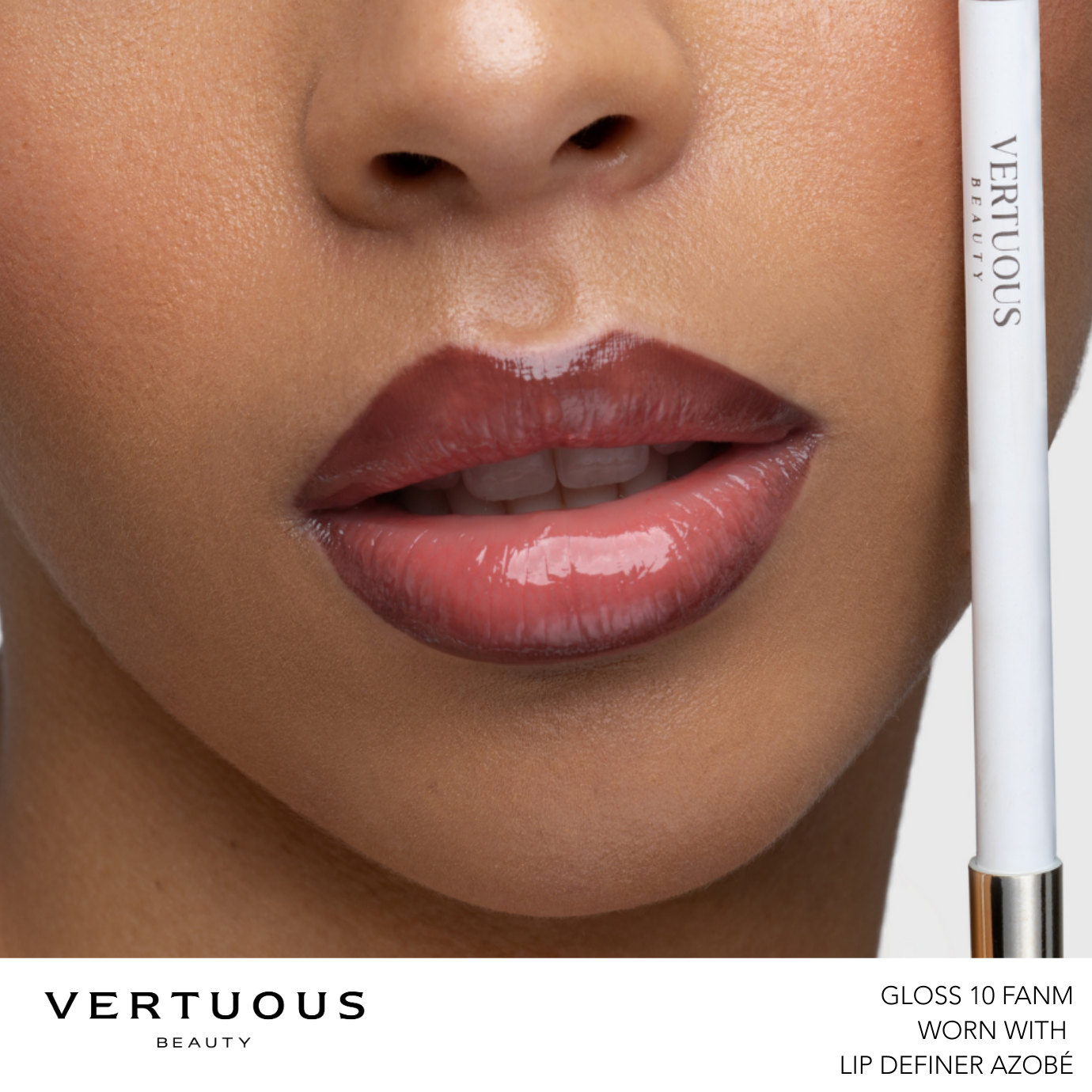 bouche femme métisse lip gloss rose 10 fanm crayon à lèvres marron vertuous beauty