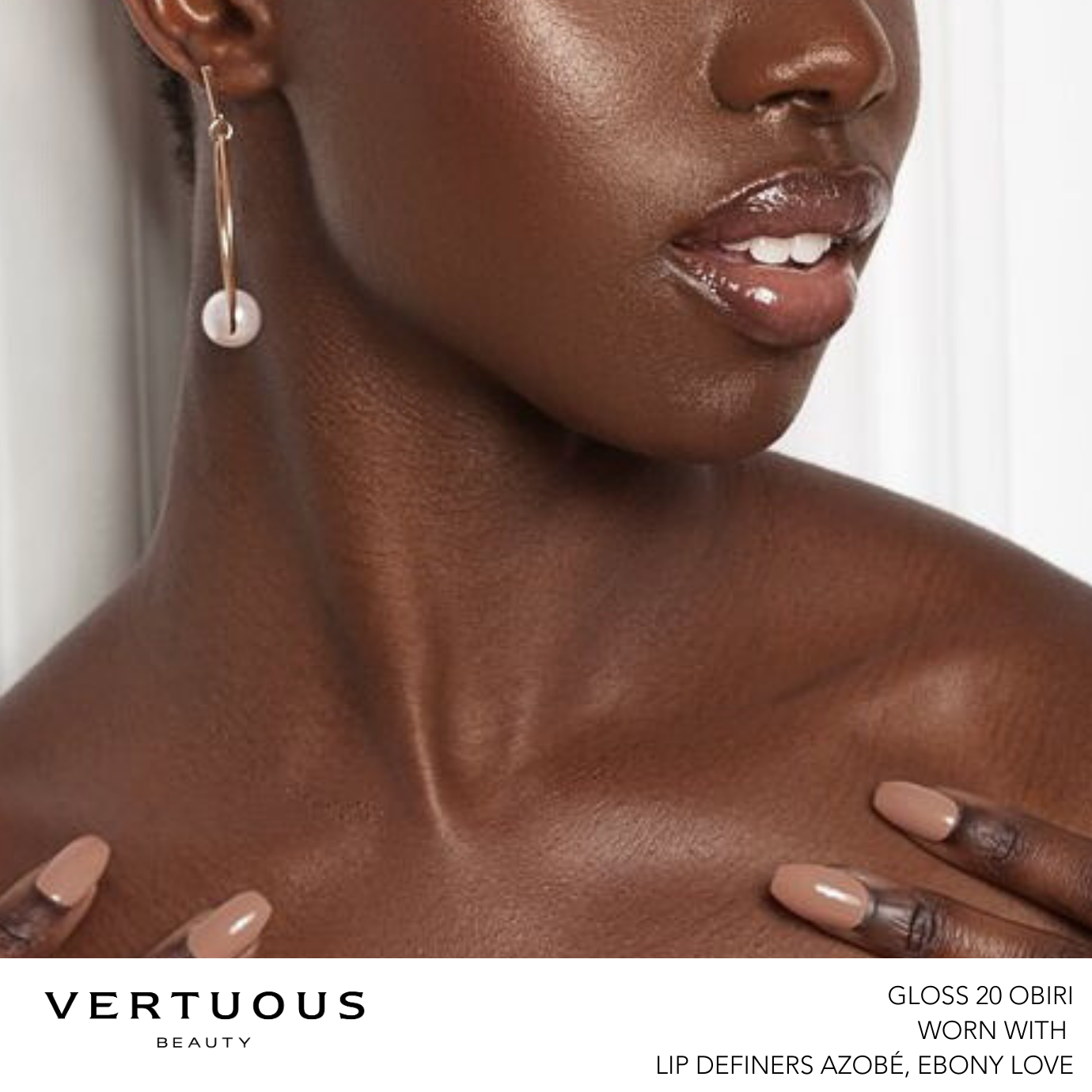 bouche femme noire lip gloss 20 Obiri crayon à lèvres azobé ebony love vertuous beauty