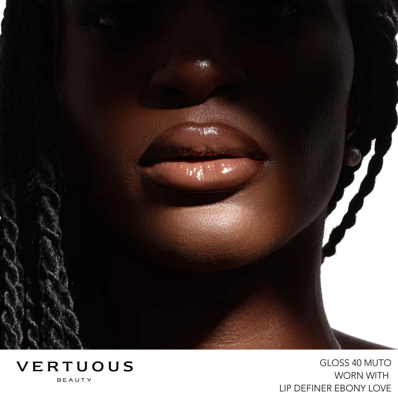 bouche femme noire lip gloss marron 40 Muto crayon à lèvres marron vertuous beauty