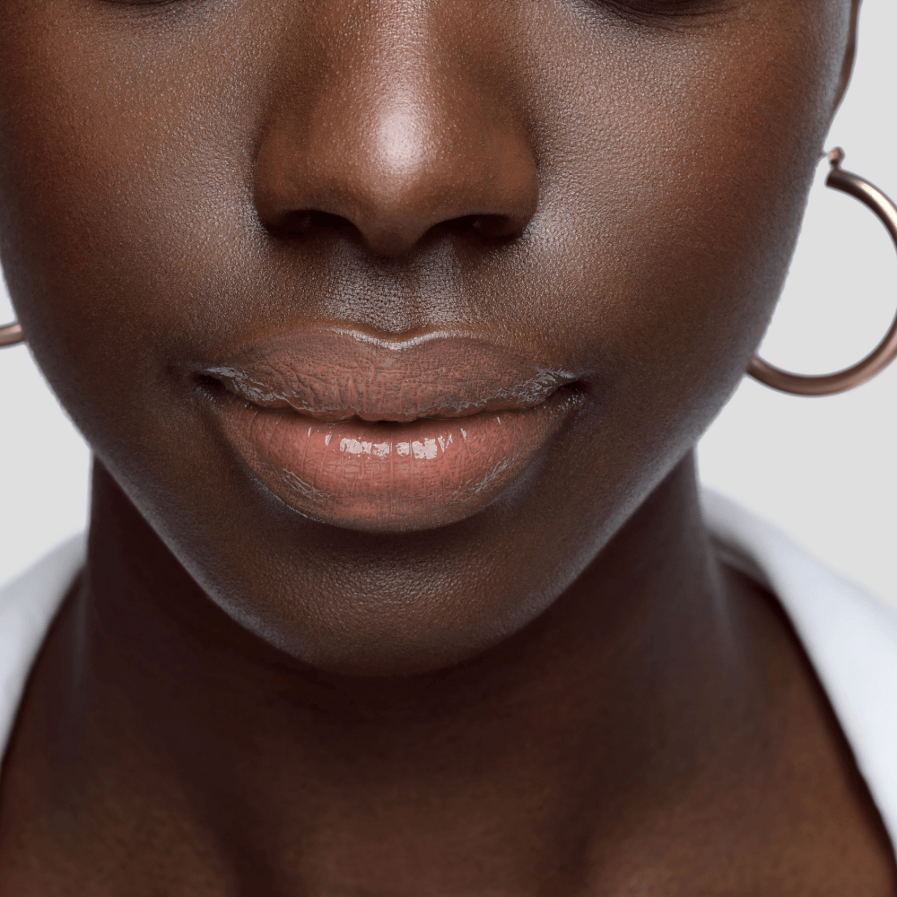 mouth black woman lip gloss 30 Mennzwi vertuous beauty